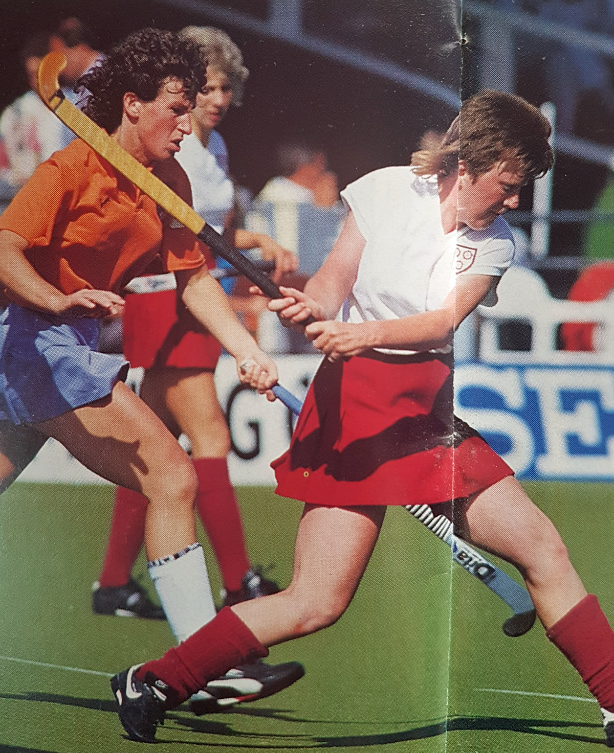 Vicky Dixon in action vs Netherlands in 1987