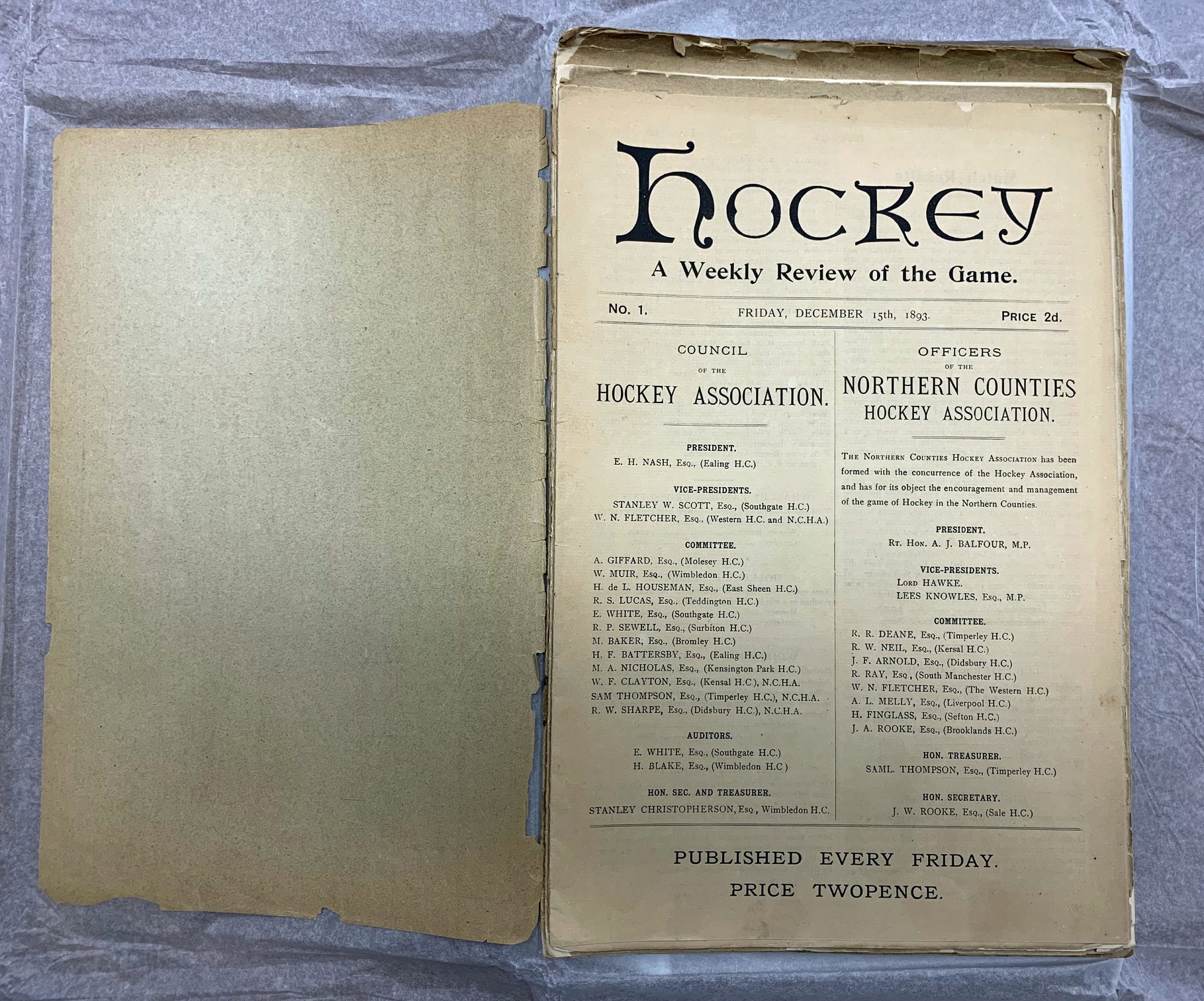 Hockey magazine 1893 inside cover