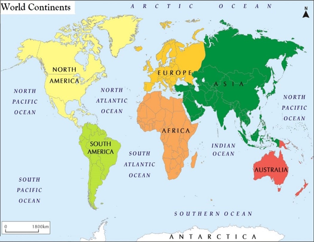 continents map