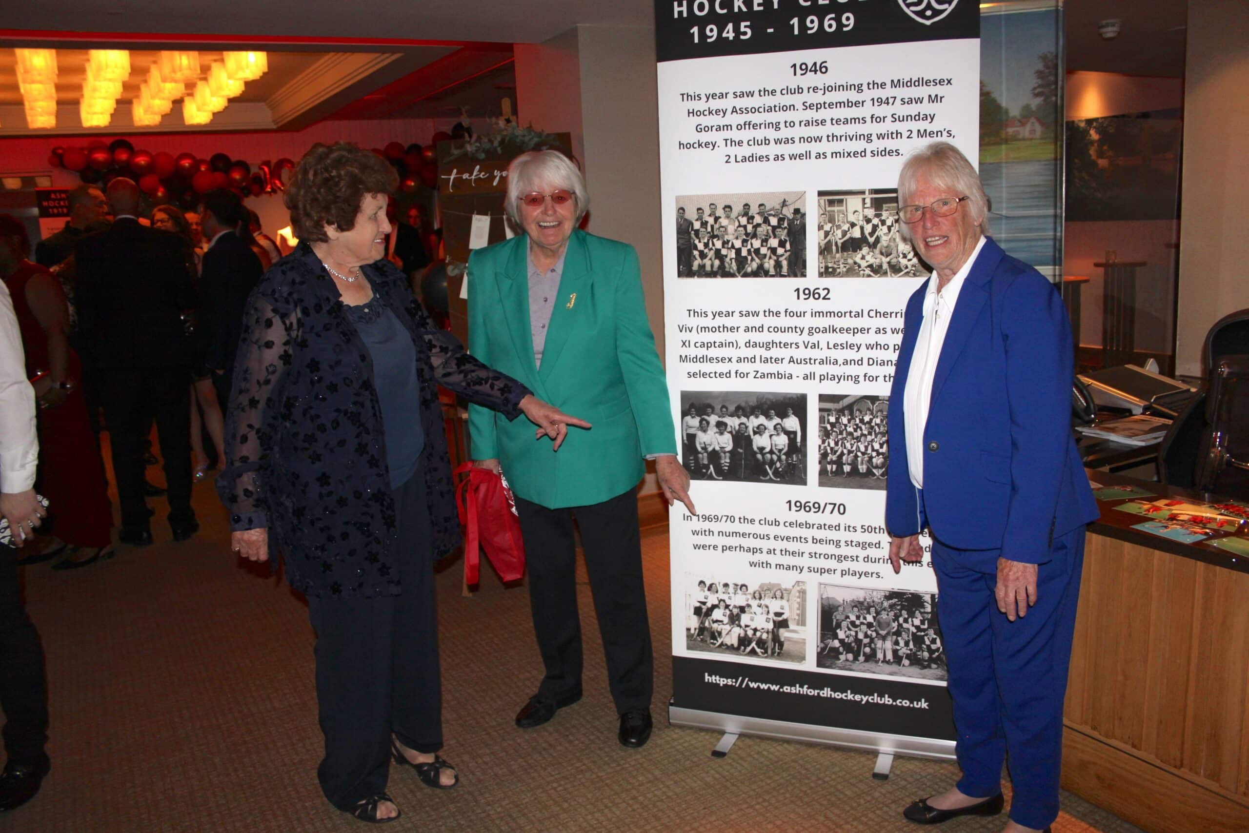 Shirley Winson June Goulds and Doreen Brown at the Gala Dinner