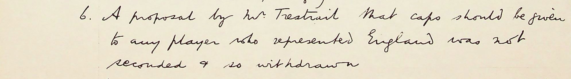 2nd HA Minute Book p14 rejection of caps