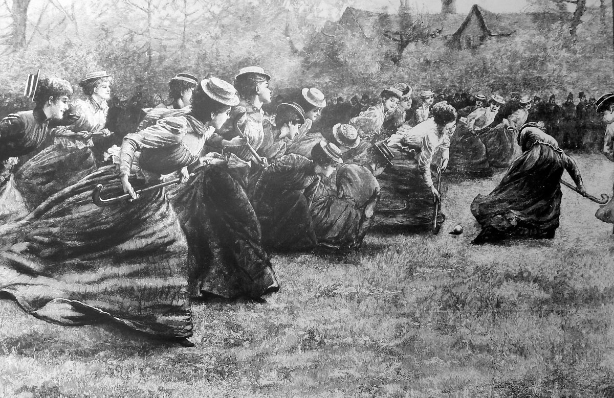 A Ladies Hockey Club at Play c1894