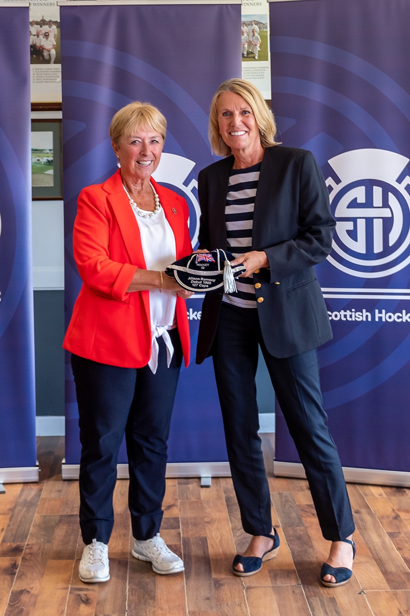 Scottish GB caps Sheila Morrow with Alison Ramsay