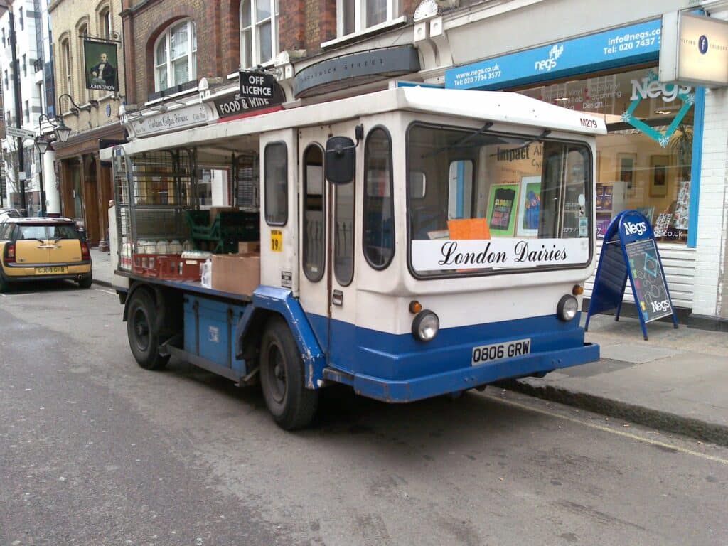 A picture of a milk float