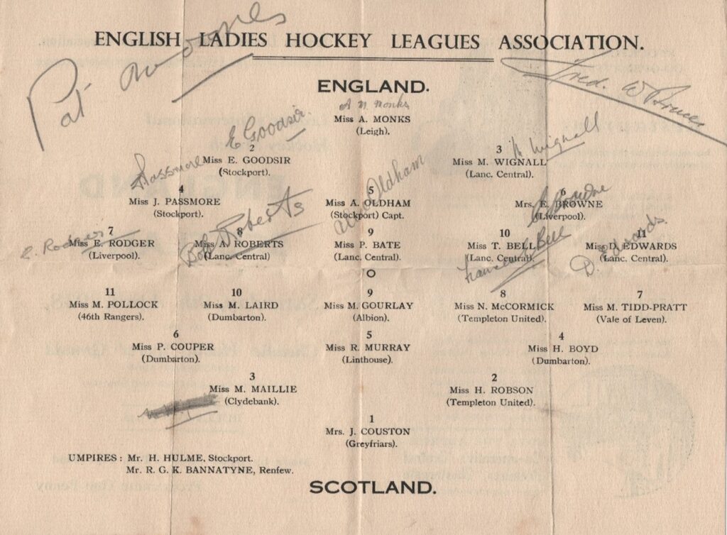 A black and white printed hockey programme