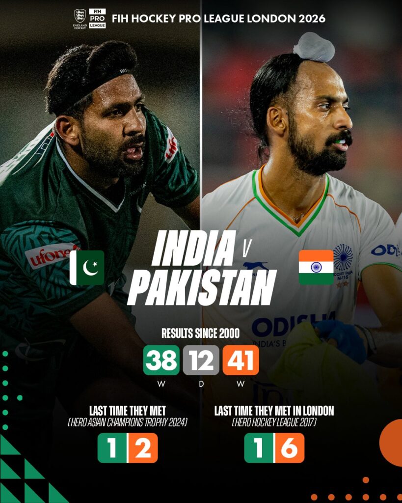 Two male South Asian athletes, one in dark green, the other in white